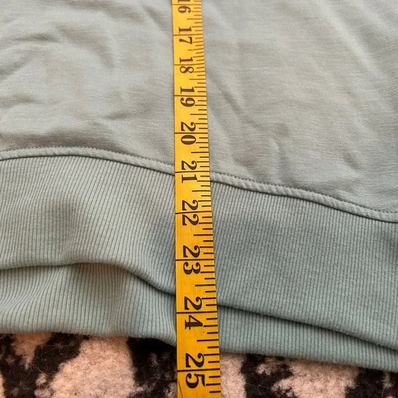 Three Dots Women's Sz Medium Butter Soft Quarter Zip Pullover Green - Picture 5 of 6